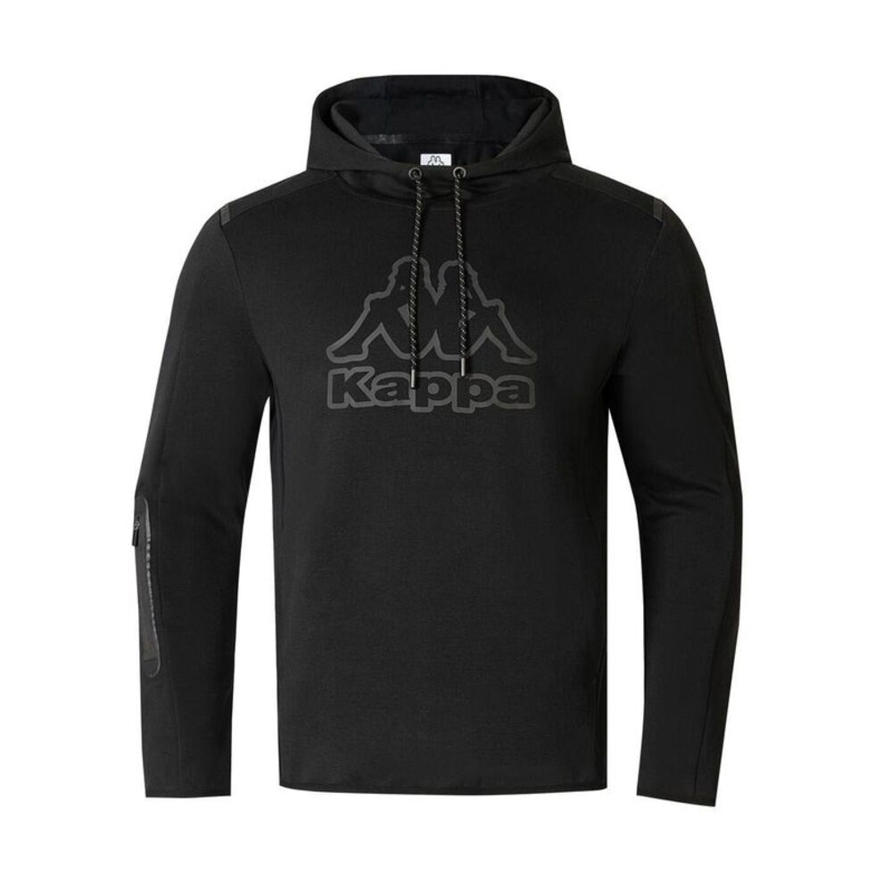 Kappa Mens Cotton Blend Pullover Hoodie / Black